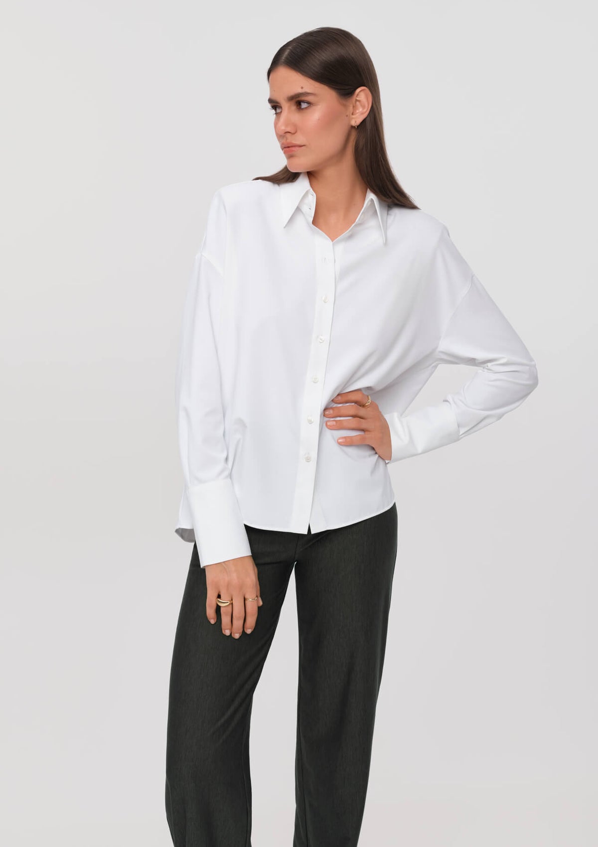 LAREGIA Stretch Shirt white