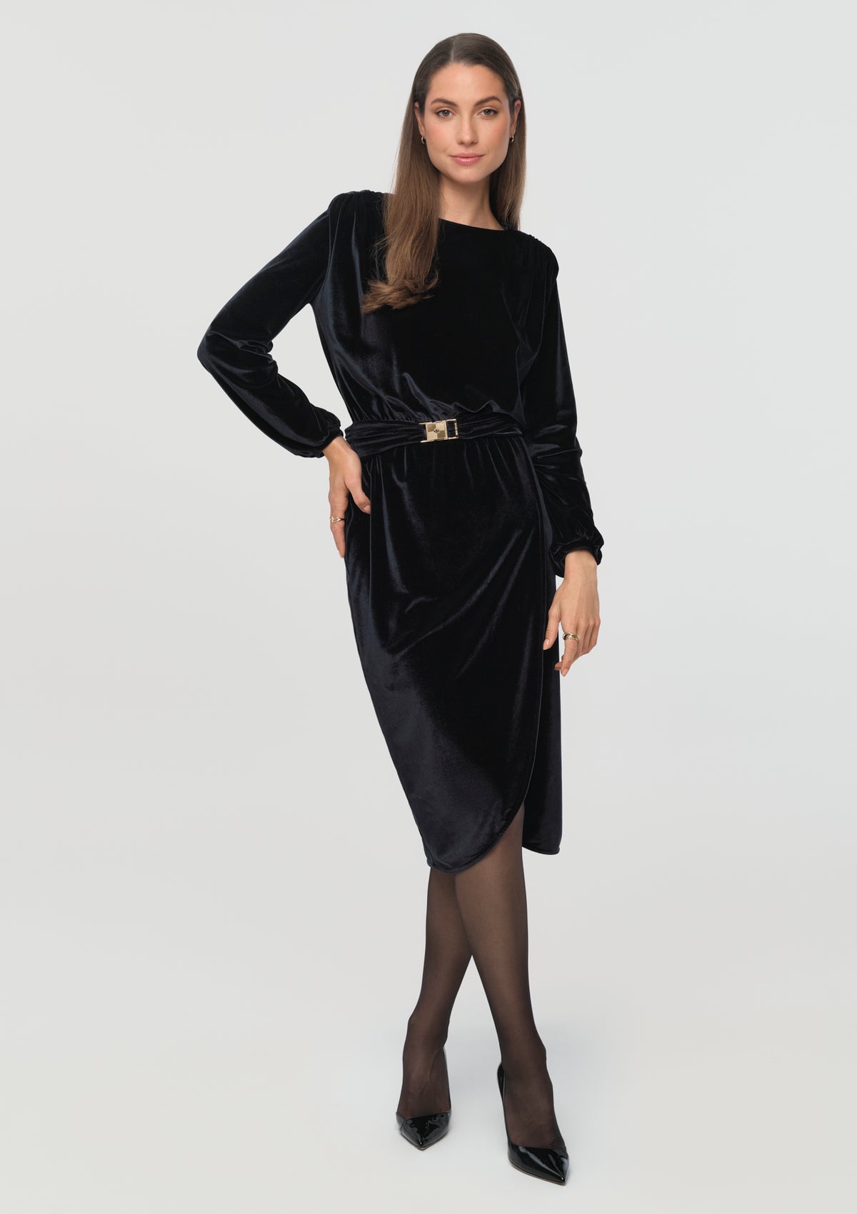 STARLIT Velvet Dress black