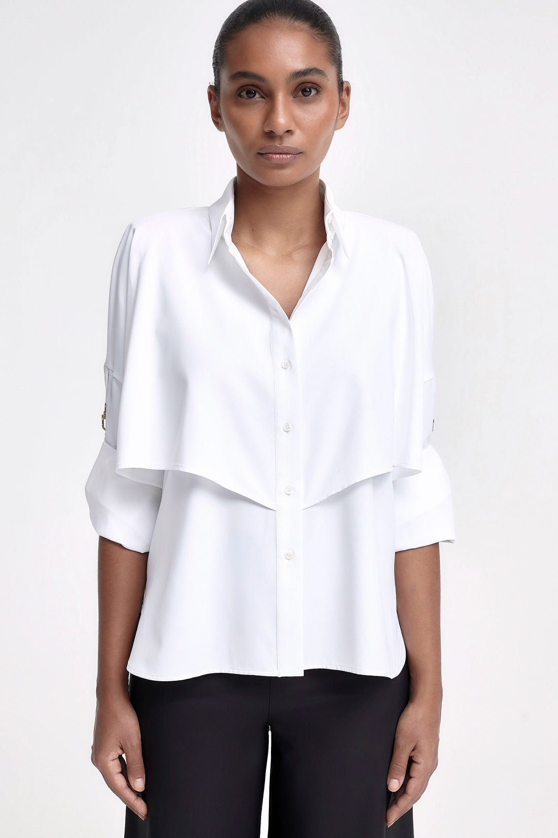 DISQUE Trench Shirt white