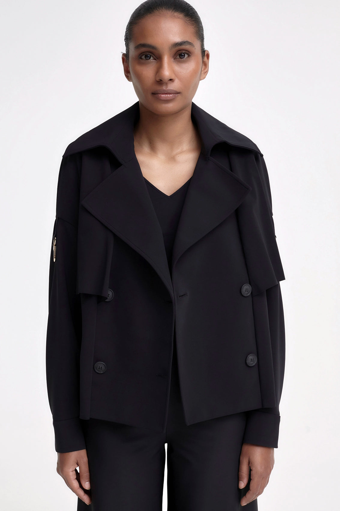 CRESSIDA Trench Jacket schwarz